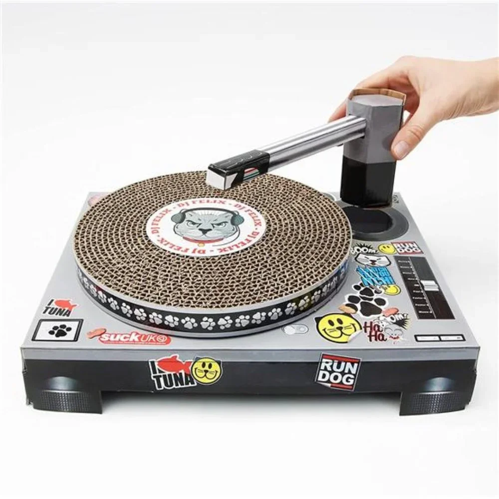 Cat Scratcher DJ Deck Interactive Cat Toys Cat Scratching Post Alternative